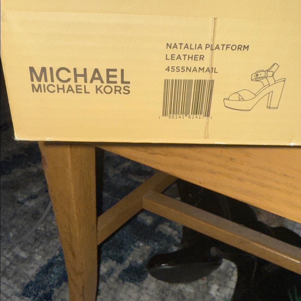 Michael Kors Natalia Leather Platform Sandals - sienna/ orange